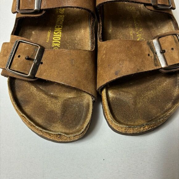 Birkenstock Arizona Birkibuc Mocha Sandals Women’s Sz 8 - Picture 4 of 14